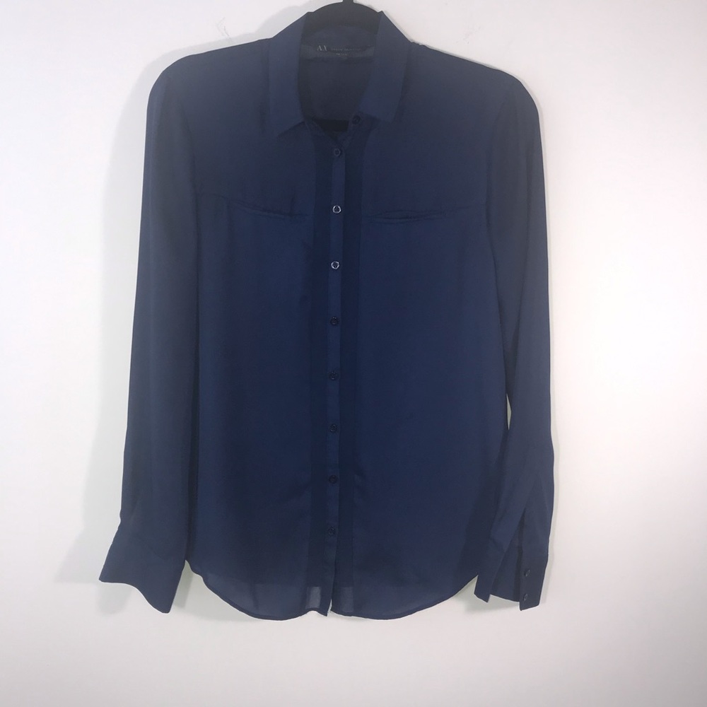 AX Armani Exchange Navy Blouse